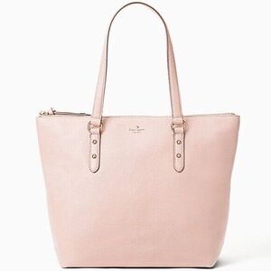 Kate Spade Penny Larchmont Avenue Pebble Pink Zip Tote